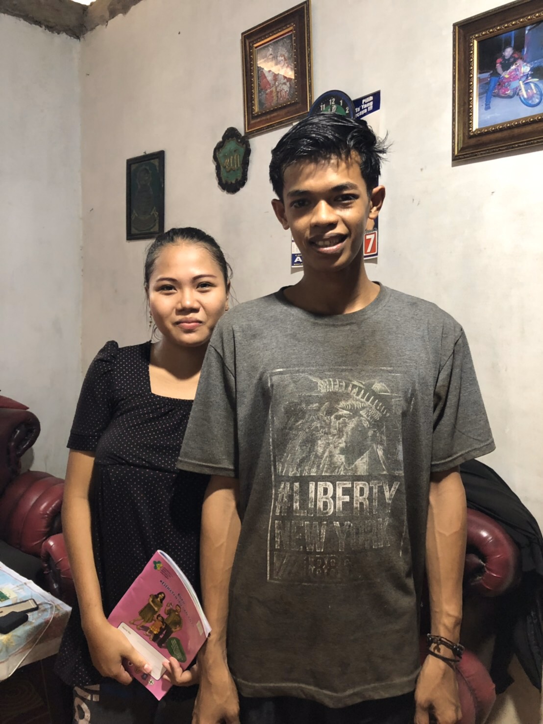 Kunjungan pertama dengan Ibu Indah dan suami